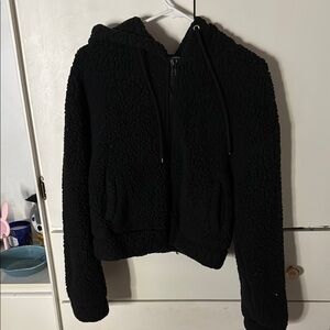 Women's Black Sherpa Jacket